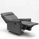 Poltrona Relax Reclinabile Manuale 80x94x102 cm in Similpelle Grigio