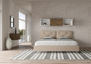 Letto Matrimoniale Imbottito in Similpelle Appia Large Tortora Varie Misure