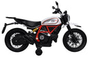 Moto Elettrica per Bambini Licenza Ufficiale Ducati Scrambler 12V 3,5Ah Bianco       