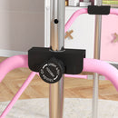 Sbarra per Ginnastica Artistica per Bambini Altezza Regolabile 88-128 cm 2 Anelli Rosa  