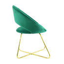 Set 2 Sedie Vintage 58x64x83 cm in Tessuto Effetto Velluto Greta Verde