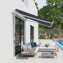 Telo di Ricambio per Tenda a Bracci Retrattile 347x290 cm  in Poliestere Anti UV Grigio  