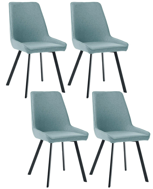 Set 4 Sedie 48x60xH87 cm in Microfibra Fox Acquamarina prezzo