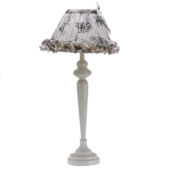 sconto Lampe vintage en métal crème 30xh68 cm avec noeud gris