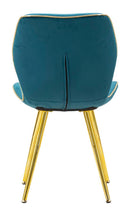 Set 2 Sedie Paris Space Ottanio e Oro 46x58x77 cm in Legno e Ferro 