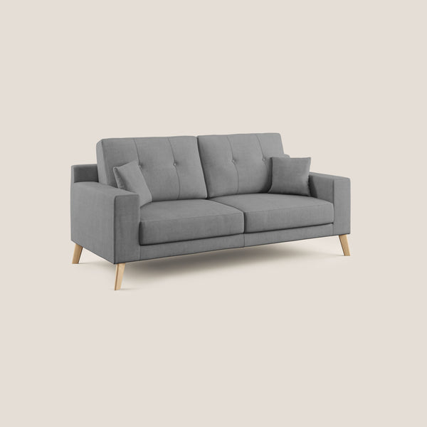 acquista Divano 3 Posti 206x95x91 cm in Tessuto Grigio