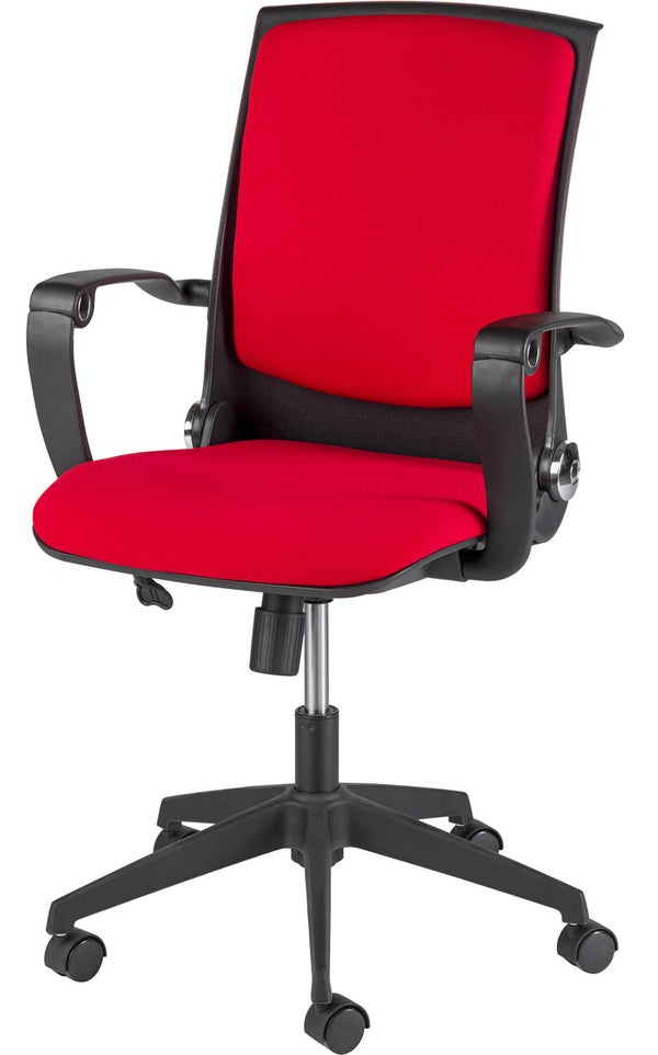 prezzo Chaise de bureau opérative en tissu Motti Eagle noir et rouge