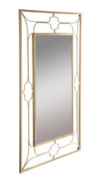 Specchio Glam Balcony New 80x3x100 cm in Ferro e MDF Oro