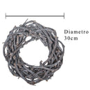 Set 3 Corone Intrecciata di Willow Larghezza 30 cm