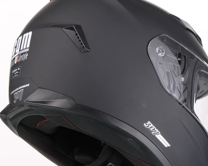 Casco Integrale per Scooter Visiera Lunga CGM Valencia 307A Nero Opaco Varie Misure