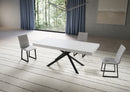 Tavolo Allungabile 200-460x90x77 cm Niket Bianco Frassino Gambe Antracite