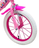 Bicicletta per Bambina 14"" 2 Freni Flowers Rosa