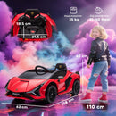 Macchina Elettrica per Bambini 12V con Licenza Lamborghini Sian FKP 37 Rossa