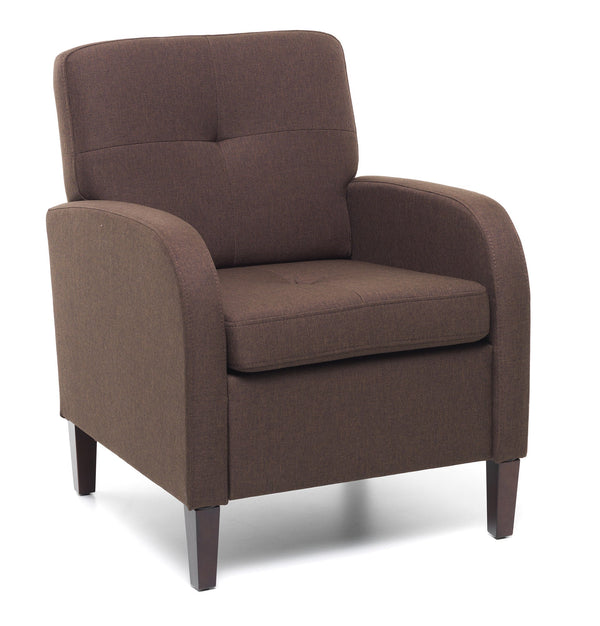 Fauteuil rembourré 64x66x82 cm en tissu marron sconto