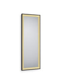 Specchio da Parete 50x150x2,7 cm in Legno Branda Nero oro