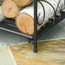 Portalegna per Camino 39,5x31,5x39,5 cm in Metallo Nero