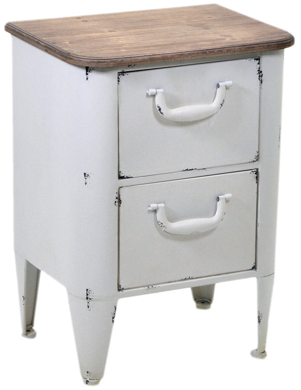 Commode 2 tiroirs en métal blanc Edinburgh acquista