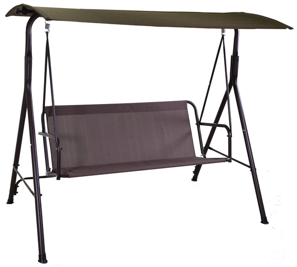 acquista Rocking chair de jardin 3 places 170x120x150 cm en métal marron Kentucky