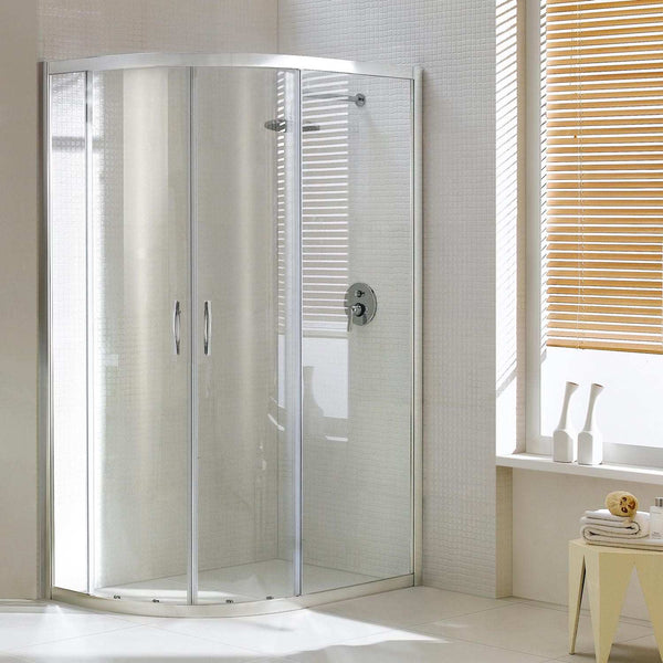 prezzo Cabine de douche semi-circulaire 2 portes coulissantes en cristal transparent 6mm H198 Fosterberg Odense Différentes tailles