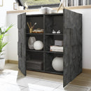 Mobile 121x41x111 cm 2 ante Artica ossido