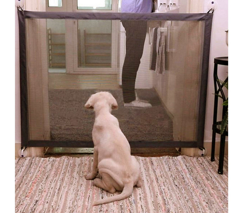 Barriera per Animali Domestici 180x72 cm Semirigida Nera