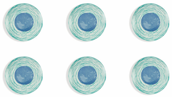 Set de 6 assiettes plates Ø27x2,5 cm en porcelaine VdE Tivoli 1996 Marea prezzo