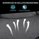 Poltrona per Salotto Girevole 62x70x95 cm con Schienale Regolabile in 5 Posizioni in Effetto Velluto Grigio      