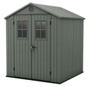 Casetta da Giardino Porta Attrezzi 190x183x221 cmin Evotech+ Keter Darwin 6x6 Verde