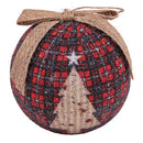 Set 14 Palle di Natale Ø7,5 cm in Polyfoam con Box Rosso, Beige e Oro