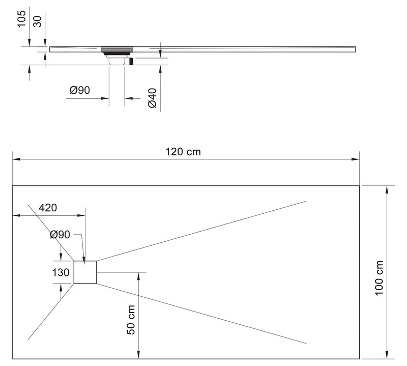 Piatto Doccia in Pietra  Pedrinelli Ardesia Stone Side Tortora Varie Misure