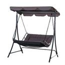 Dondolo 2 Posti da Giardino 160x117x173 cm in Acciaio e Poliestere Grigio