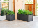 Fioriera da Giardino 42x42x40 cm in Polipropilene Trama 001 Ash Antracite