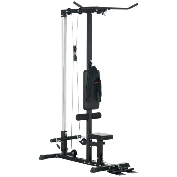 online Stazione Fitness Multifunzione con Lat Machine 140x108x197 cm in Acciaio e PU Nero