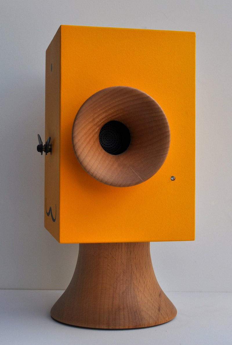 Orologio a Cucù da Appoggio 15X24X11Cm Pirondini Italia Faccine Dalì Giallo Melone