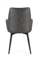 Set 2 Poltrone 56x65x92h cm Lawrence Pu Antracite 