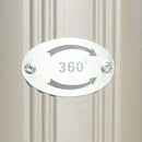 Ombrellone da Giardino Saturno Decentrato 3x3 m in Alluminio Azzurro Telo Tortora