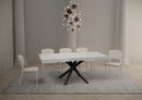 Tavolo Allungabile 90/194x90x77 cm Clerk Premium Bianco Frassino
