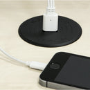 Caricabatteria Wireless USB da Incasso Ø 7cm in Plastica Emuca Nero