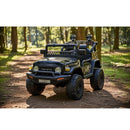 Macchina Elettrica per Bambini Fuoristrada Toyota Fj Cruiser 12V Telecomando Ruote in Gomma e Sedile in Pelle Nero e Mimetico