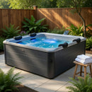 Vasca Idromassaggio Spa Oslo Aero Plus Smart con Wifi per 6 Persone 180x180x65 cm in Materiale Plastico Effetto legno