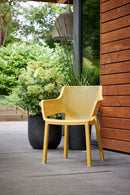 Set 6 Sedie da Giardino Keter Elisa 61x54x79 cm Trama Geometrica Verde Rosso e Giallo 