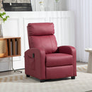Poltrona Relax Massaggiante 68x88x98 cm con Telecomando e 8 Programmi Reclinazione e Poggiapiedi Rosso 