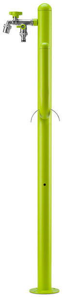 Fontana a Colonna Rubinetto Doppio in Ottone e Porta Tubo Arizona Belfer 42/ARZ Verde Acido