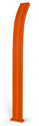 Doccia Solare da Esterno Giardino 25L Miscelatore Arkema Spring Fascia Inox Arancio
