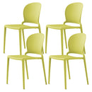 Set 4 Sedie Impilabili 83x48x55 cm in Polipropilene e Fibra di Vetro Jasmine Giallo Limone