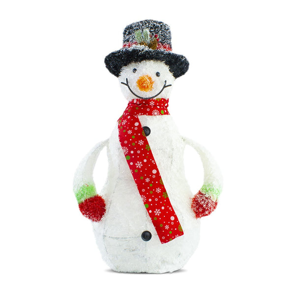 online Bonhomme de Neige Décoratif avec Lumières Led 65 cm avec Écharpe et Bonnet