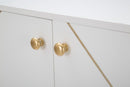 Mobile Luxy 120x45x75 cm in Legno e MDF e in Ferro Bianco e Oro