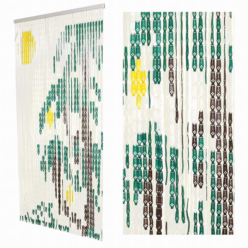 Tenda a Fili per Porta Antimosche 125x240 cm in Plastica Palme Medie