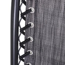 Sedia Sdraio Zero Gravity Reclinabile Pieghevole con Tettuccio e Portabicchieri in Textilene Grigio