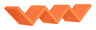 Etagère murale bibliothèque Zigzag 56x15,5 cm en bois fibre de foudre orange